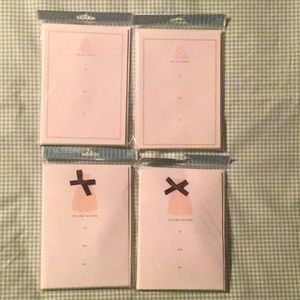 Wedding shower invites.  Glitter and satin bows. 10 invites per pack x 4 packs